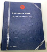 Roosevelt Dime Book w/coins- 1946 & up