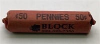 Roll of 1920's wheat pennies