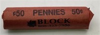 Roll of 1940's wheat pennies
