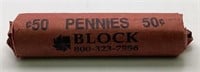 Roll of 1950's wheat pennies
