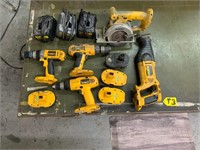 DeWalt Drills, Saw Z911, Skill Saw, 4-Batteries