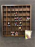 Knickknack shelf with California raisins