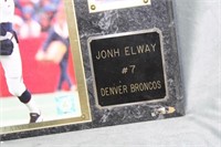 JOHN ELWAY FRAMED SPORTS MEMROB.