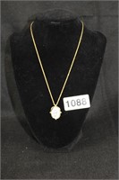 VTG "WHITING AND DAVIS" 18K CHAIN AND PENDENT