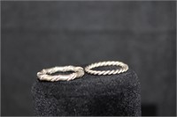 SILVER BRAIDED RINGS SIZE 7