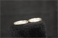 ENGRAVED SILVER WEDDING BANDS SIZE 5.5