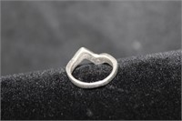 SOUTHWEST SILVER AND TURQ. RING SIZE 5.5