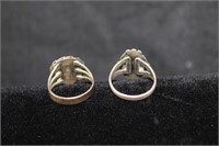 SOUTHWEST SILVER AND TURQ RINGS SIZE 5, 6.75