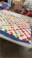 Unfinished handmade quilt