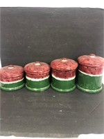 Vintage 1998 watermelon canister set