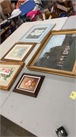 Group of framed pictures & art