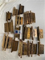 Large Grouping of Brass Hinges
