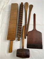 Grouping of Wooden Primitive Tools
