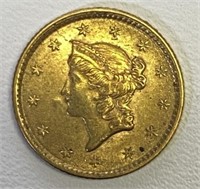 1853 US Type One Gold Dollar XF-AU