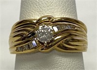 14K Wedding Set 4.2 DWT Size 6.5