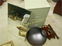 2 drawer file cabinet/ table/ mirror