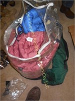 (2) sleeping bags & folding chair
