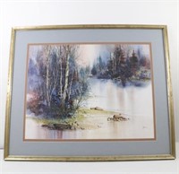 37" Pat Denman Fall Forage Signed Water Color