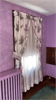 Lilacs print curtains, comforter lot curtains on