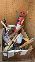 Shop boxlot paint brushes hammer asst