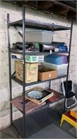 Metal shelving- contents separate
