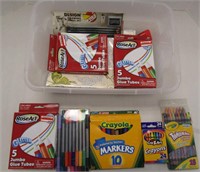 Lot of Markers, Pencils & Coloring Books