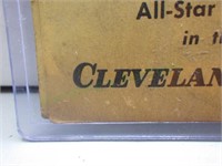 Rare 1954 Cleveland Indians Pocket Schedule!