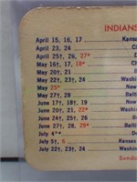 Scarce 1958 Cleveland Indians Jean Club card/sched