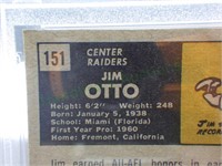 Graded 1971 Topps Jim Otto card! Hall-of-Fame!