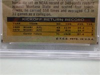 Undefeated! Graded 1971 Topps Mercury Morris card!
