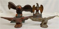 Grouping of Four Eagle Statuary Pieces