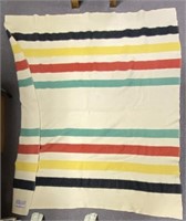 Wool Polar Star Blanket Striped Hudson Bay Style