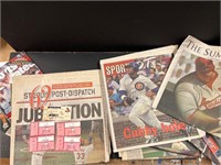 1998 Cardinals tickets and home run race newspaper