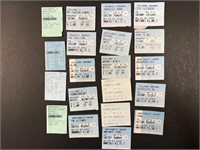 20 Old movie ticket stubs
