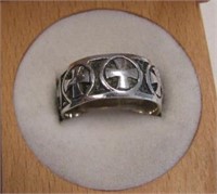 .925 Silver Cross Ring - Size 7