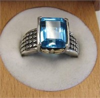 .925 Silver Gemstone Ring - Size 5.75