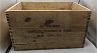 Charles Scribner's and son New York wooden crate
