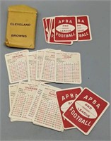 APBA pro League football statcards Cleveland