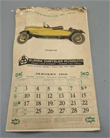 Automobiles of 1916 1972 calendar good condition