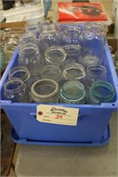Tote of Canning Jars 40+ jars