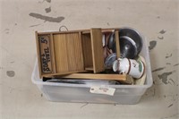Vintage clothespin holder & kitchenwares