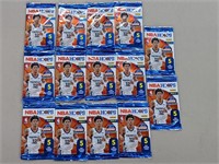 (14) 2020-21 NBA Hoops 5 Card Packs W/ Yellow