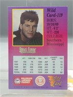 1991 Wild Card Brett Favre Rookie Card #119