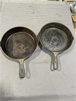 PAIR OF NO. 8 CAST IRON SKILLETS