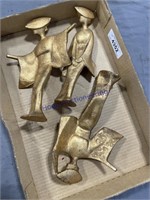 CAST IRON FIGURINES (GOLD PAINTED)