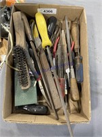 OLD TOOLS, WIRE BRUSH, FILES