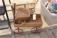 Wooden Deocrative Wagon and whell barrow