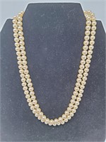 Double Strand Pearl Necklace