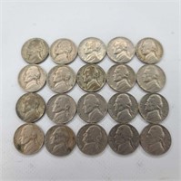 20 - US Silver Nickels - Pre 64 Dates
