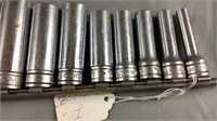 Snap On 3/8/Drive 1/4 to 7/8 Deep well sockets